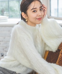 ラメフェザーケーブルニット 988040