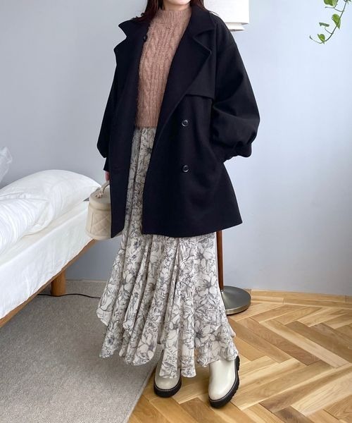 mysty woman（ミスティウーマン）の「ラメフェザーケーブルニット 988040（ニット/セーター・レディース・オフホワイト/ブラウン系その他/グレイッシュブルー・FREE）」の15枚目の写真