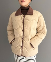 Jewelobe（ジュエローブ）の「配色キルティングボリュームブルゾン（ダウンジャケット/コート）」