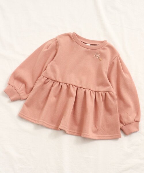 apres les cours（アプレレクール）の「パワショルロゴ刺繍トレーナー（スウェット・キッズ・その他2/ピンク/その他3/キナリ/オレンジ/ブラック・120/130/90/100/80/110/140）」の4枚目の写真