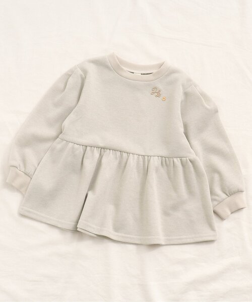 apres les cours（アプレレクール）の「パワショルロゴ刺繍トレーナー（スウェット・キッズ・その他2/ピンク/その他3/キナリ/オレンジ/ブラック・120/130/90/100/80/110/140）」の2枚目の写真