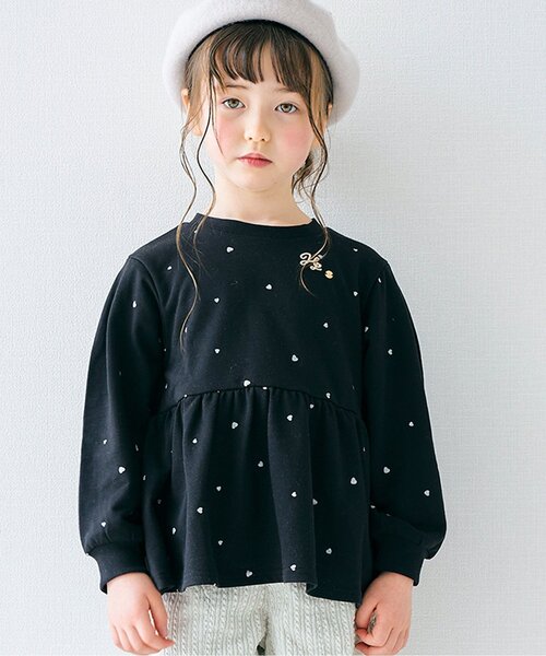 apres les cours（アプレレクール）の「パワショルロゴ刺繍トレーナー（スウェット・キッズ・その他2/ピンク/その他3/キナリ/オレンジ/ブラック・120/130/90/100/80/110/140）」の3枚目の写真