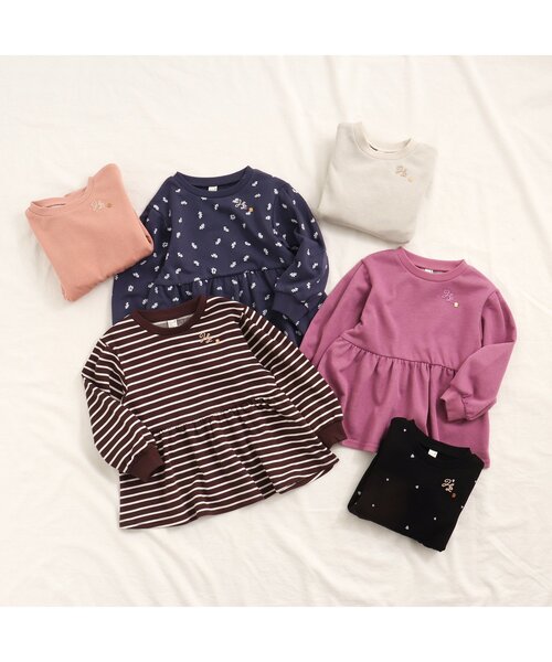 apres les cours（アプレレクール）の「パワショルロゴ刺繍トレーナー（スウェット・キッズ・その他2/ピンク/その他3/キナリ/オレンジ/ブラック・120/130/90/100/80/110/140）」の20枚目の写真