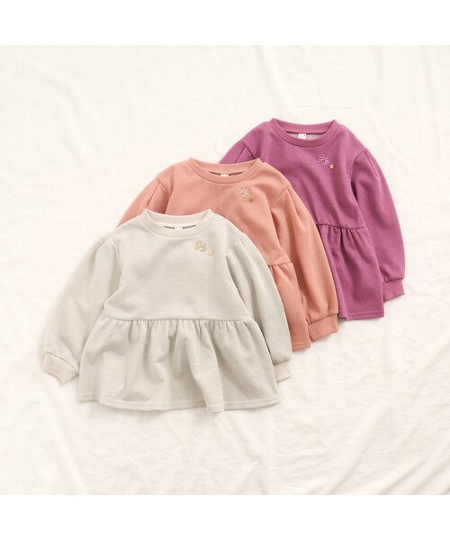 apres les cours（アプレレクール）の「パワショルロゴ刺繍トレーナー（スウェット・キッズ・その他2/ピンク/その他3/キナリ/オレンジ/ブラック・120/130/90/100/80/110/140）」の19枚目の写真