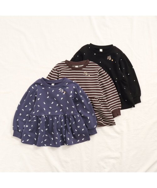 apres les cours（アプレレクール）の「パワショルロゴ刺繍トレーナー（スウェット・キッズ・その他2/ピンク/その他3/キナリ/オレンジ/ブラック・120/130/90/100/80/110/140）」の18枚目の写真