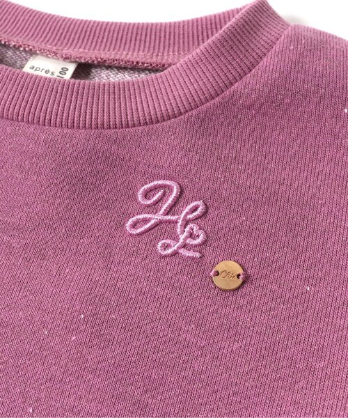 apres les cours（アプレレクール）の「パワショルロゴ刺繍トレーナー（スウェット・キッズ・その他2/ピンク/その他3/キナリ/オレンジ/ブラック・120/130/90/100/80/110/140）」の12枚目の写真