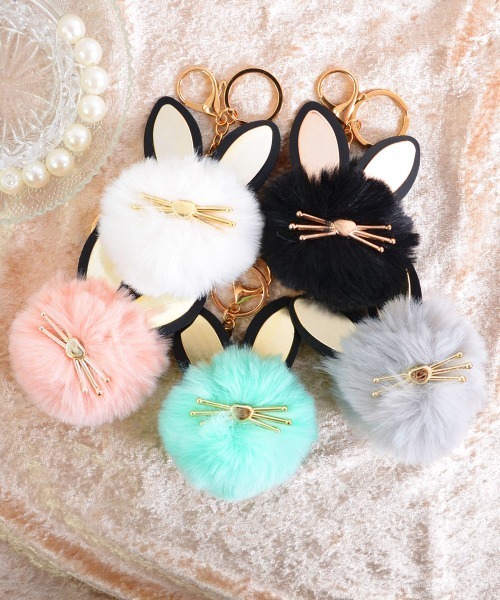 SISI うさぎキーホルダー イエロー SISI うさぎキーホルダー イエロー 黄色 babythree ベイビー