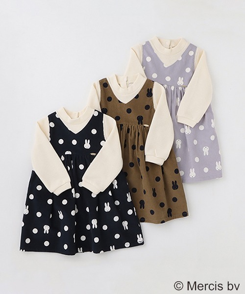 petit main(プティマイン)の「【WEB限定/ミッフィー】ワンピース(ワンピース・キッズ・ラベンダー/モカ/ネイビー・80cm/90cm/100cm/110cm/120cm/130cm)」の14枚目の写真