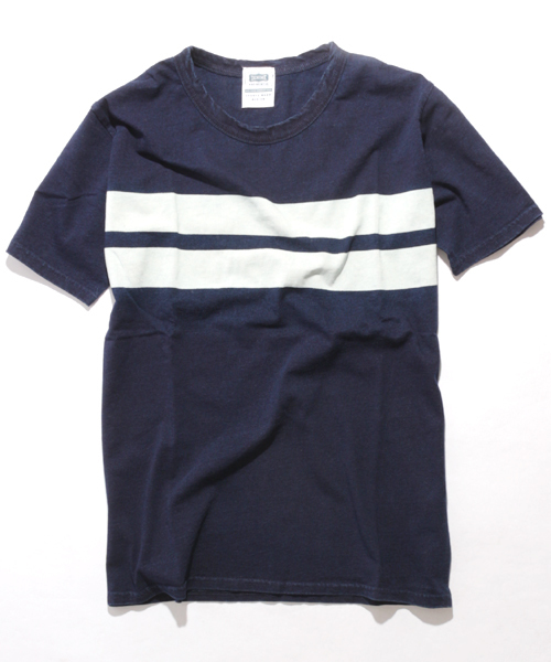Denime（ドゥニーム）の「INDIGO LINE CN TEE/インディゴラインクルーネックＴシャツ（Tシャツ/カットソー・メンズ・その他1/その他2/その他3/その他4・LARGE/MEDIUM）」の2枚目の写真