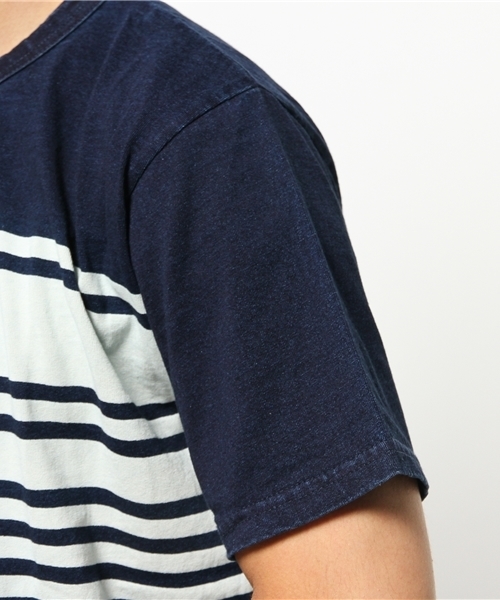 Denime（ドゥニーム）の「INDIGO LINE CN TEE/インディゴラインクルーネックＴシャツ（Tシャツ/カットソー・メンズ・その他1/その他2/その他3/その他4・LARGE/MEDIUM）」の10枚目の写真