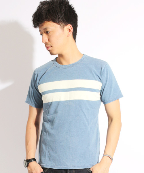Denime（ドゥニーム）の「INDIGO LINE CN TEE/インディゴラインクルーネックＴシャツ（Tシャツ/カットソー・メンズ・その他1/その他2/その他3/その他4・LARGE/MEDIUM）」の13枚目の写真