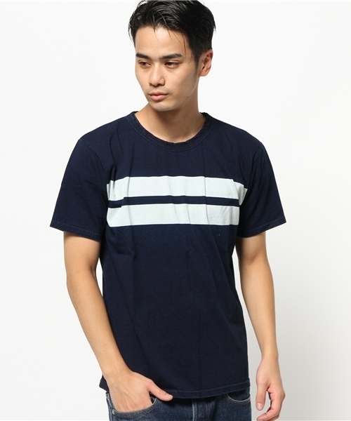 Denime（ドゥニーム）の「INDIGO LINE CN TEE/インディゴラインクルーネックＴシャツ（Tシャツ/カットソー・メンズ・その他1/その他2/その他3/その他4・LARGE/MEDIUM）」の15枚目の写真