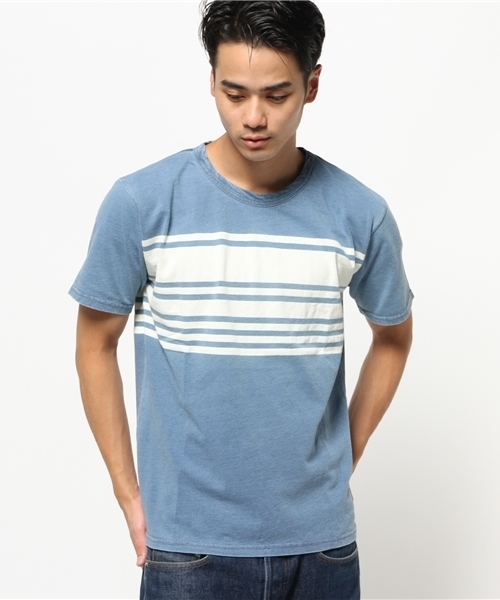 Denime（ドゥニーム）の「INDIGO LINE CN TEE/インディゴラインクルーネックＴシャツ（Tシャツ/カットソー・メンズ・その他1/その他2/その他3/その他4・LARGE/MEDIUM）」の16枚目の写真
