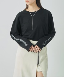 ANAP | 袖メッセージロングTシャツクルーネック長袖(Tシャツ/カットソー)