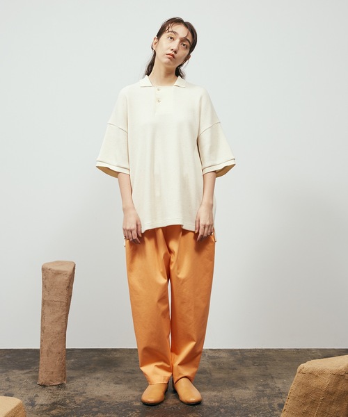 Dulcamara（ドゥルカマラ）の「チノチノオーバータックPT（チノパンツ・メンズ・ダークブラウン/オレンジ/ブルーグレー・2/1/0）」の4枚目の写真