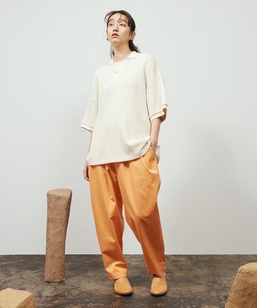 Dulcamara（ドゥルカマラ）の「チノチノオーバータックPT（チノパンツ・メンズ・ダークブラウン/オレンジ/ブルーグレー・2/1/0）」の6枚目の写真