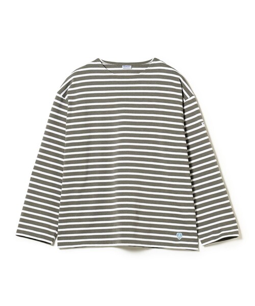 ORCIVAL(オーシバル)の「ORCIVAL / Crew Neck Long Sleeve Pullover(Tシャツ/カットソー・メンズ・ホワイト×ネイビー/ホワイト×グレー・5/4/3)」の2枚目の写真