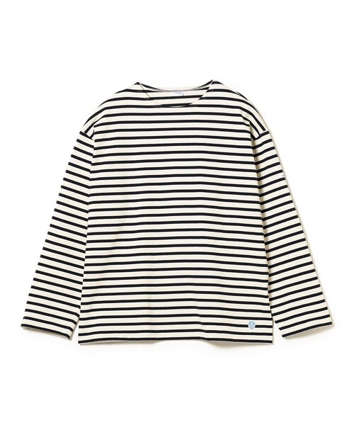 ORCIVAL(オーシバル)の「ORCIVAL / Crew Neck Long Sleeve Pullover(Tシャツ/カットソー・メンズ・ホワイト×ネイビー/ホワイト×グレー・5/4/3)」の1枚目の写真