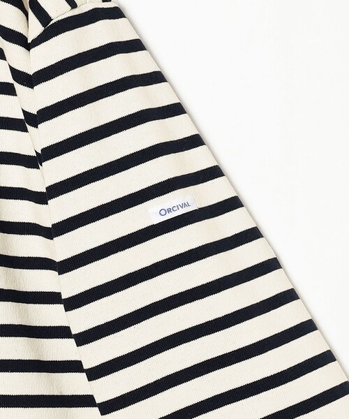 ORCIVAL(オーシバル)の「ORCIVAL / Crew Neck Long Sleeve Pullover(Tシャツ/カットソー・メンズ・ホワイト×ネイビー/ホワイト×グレー・5/4/3)」の8枚目の写真