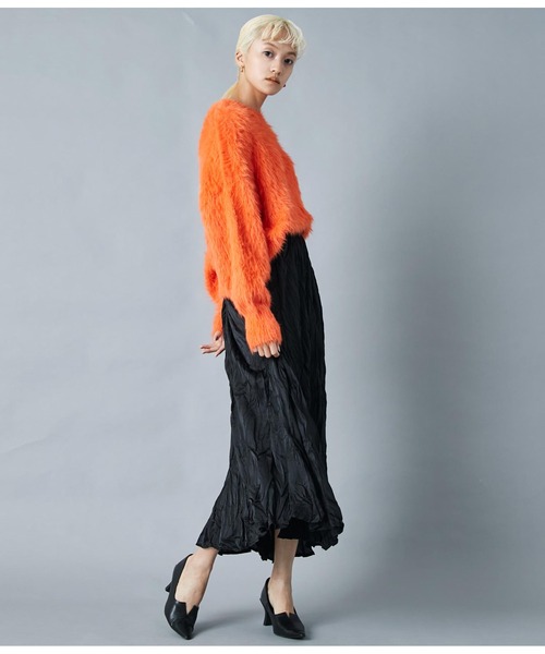 Settimissimo（セッティミッシモ）の「ITALYウォッシャー加工　フレア　ロングスカート（スカート・レディース・ブラック/ブルーグリーン・FREE）」の8枚目の写真