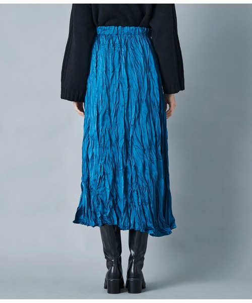 Settimissimo（セッティミッシモ）の「ITALYウォッシャー加工　フレア　ロングスカート（スカート・レディース・ブラック/ブルーグリーン・FREE）」の16枚目の写真