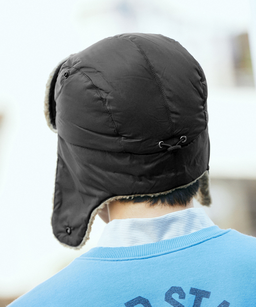 TAION（タイオン）の「【TAION / タイオン】 マウンテンリバーシブル ダウン×ボアウォームキャップ（キャップ・メンズ・ブラック/ブラック系その他/ベージュ/アイボリー・FREE）」の11枚目の写真