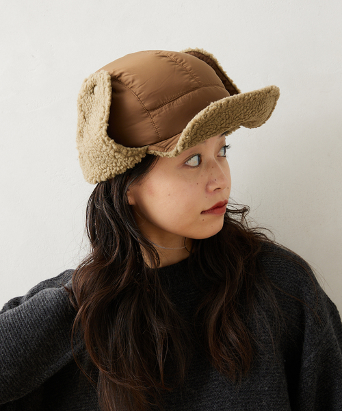 TAION（タイオン）の「【TAION / タイオン】 マウンテンリバーシブル ダウン×ボアウォームキャップ（キャップ・メンズ・ブラック/ブラック系その他/ベージュ/アイボリー・FREE）」の16枚目の写真