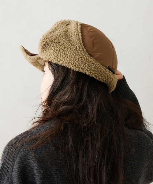 TAION（タイオン）の「【TAION / タイオン】 マウンテンリバーシブル ダウン×ボアウォームキャップ（キャップ・メンズ・ブラック/ブラック系その他/ベージュ/アイボリー・FREE）」の18枚目の写真