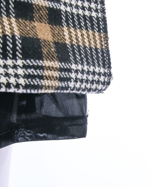 clear（クリア）の「ウエストリブチェック柄Iラインスカート[低身長用サイズ有]（スカート・レディース・ブルー/ピンク/ブラウン・S/M/XS）」の10枚目の写真