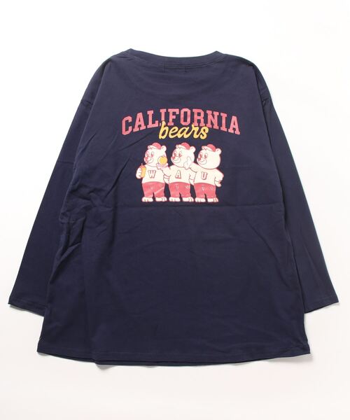 SHEENA(シーナ)の「CALIFORNIA bearsバックプリントロンT(Tシャツ/カットソー・レディース・ネイビー/ホワイト/ダークグリーン/グレー・M)」の16枚目の写真