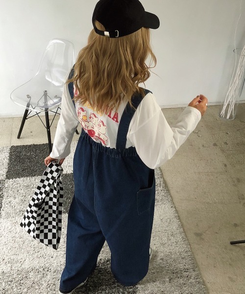 SHEENA(シーナ)の「CALIFORNIA bearsバックプリントロンT(Tシャツ/カットソー・レディース・ネイビー/ホワイト/ダークグリーン/グレー・M)」の10枚目の写真