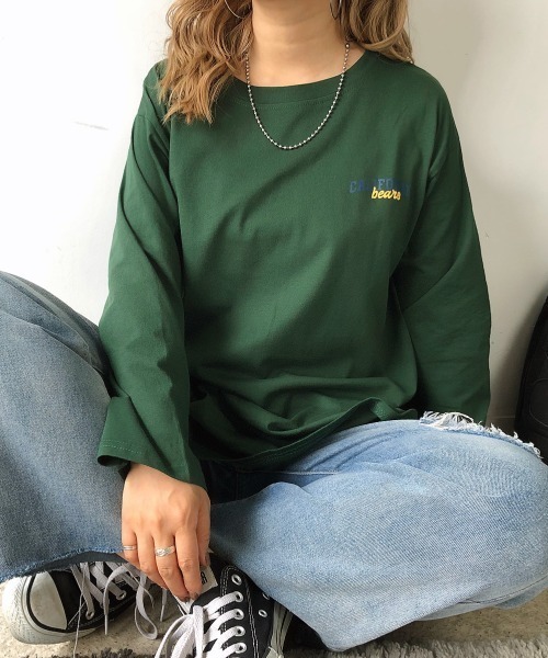 SHEENA(シーナ)の「CALIFORNIA bearsバックプリントロンT(Tシャツ/カットソー・レディース・ネイビー/ホワイト/ダークグリーン/グレー・M)」の6枚目の写真