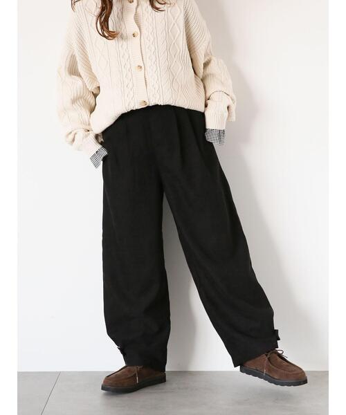 ehka sopo(エヘカソポ)の「タックワイドパンツ(その他パンツ・レディース・チャコールグレー/ブラック/キナリ・F)」の11枚目の写真