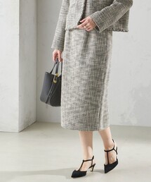 SHIPS | 〈セレモニー対応可〉スラブ ツイード タイト スカート(セットアップ対応)(スカート)
