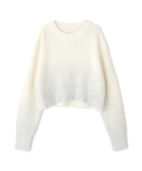 FREE'S MART（フリーズマート）の「◆箔プリント片畦編みニット（ニット/セーター・レディース・ホワイト/グレー・FREE）」の16枚目の写真