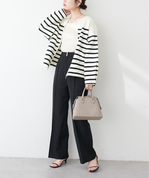natural couture - あき◆新品natural coutureポケットニットジャケット/＋他2点 セットアップ可能】ポケ付きノーカラーニットジャケット