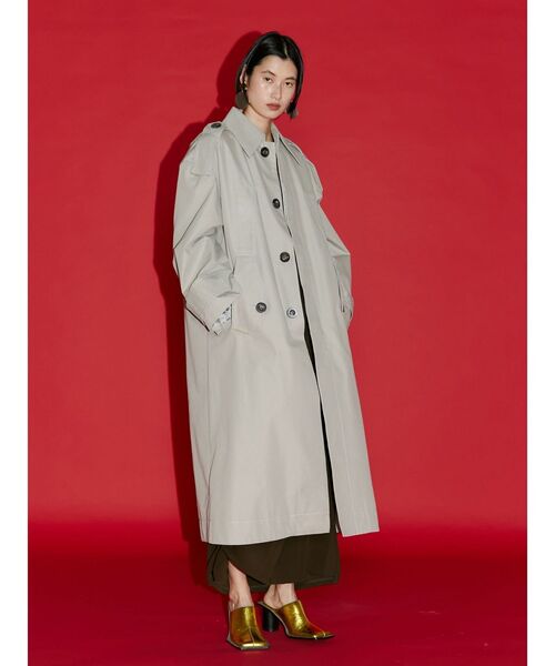 UN3D.（アンスリード）の「BIG DETAIL TRENCH CT / ビッグディテールトレンチコート（トレンチコート・レディース・カーキ/グレー/ブラック・38/36）」の19枚目の写真