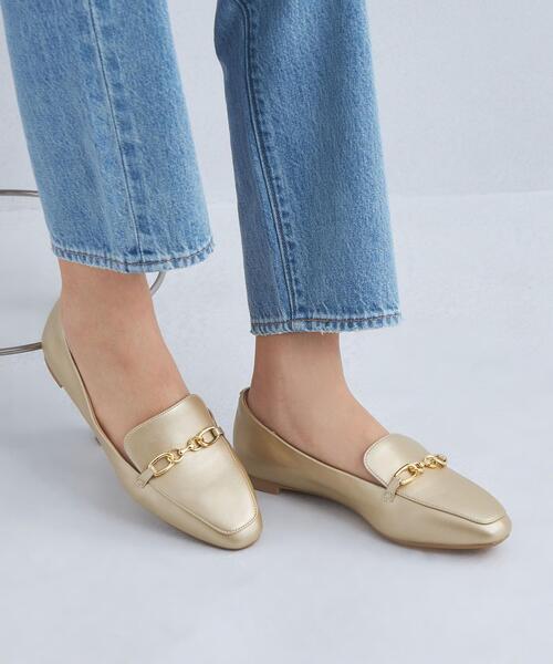 green label relaxing（グリーンレーベルリラクシング）の「ビットローファー- 晴雨兼用 -（その他シューズ・レディース・ブラック/ベージュ/ゴールド・22.5cm/23cm/23.5cm/24cm/24.5cm/25cm/25.5cm）」の12枚目の写真