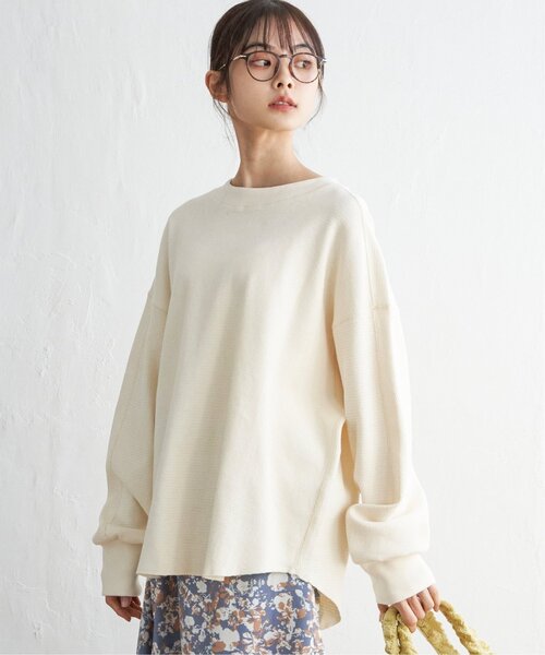 LBC(エルビーシー)の「【WEB限定★プチプラ】ワッフルプルオーバー(Tシャツ/カットソー・レディース・ブルー/グリーン/オフホワイト・M)」の22枚目の写真