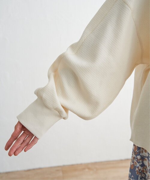 LBC(エルビーシー)の「【WEB限定★プチプラ】ワッフルプルオーバー(Tシャツ/カットソー・レディース・ブルー/グリーン/オフホワイト・M)」の19枚目の写真
