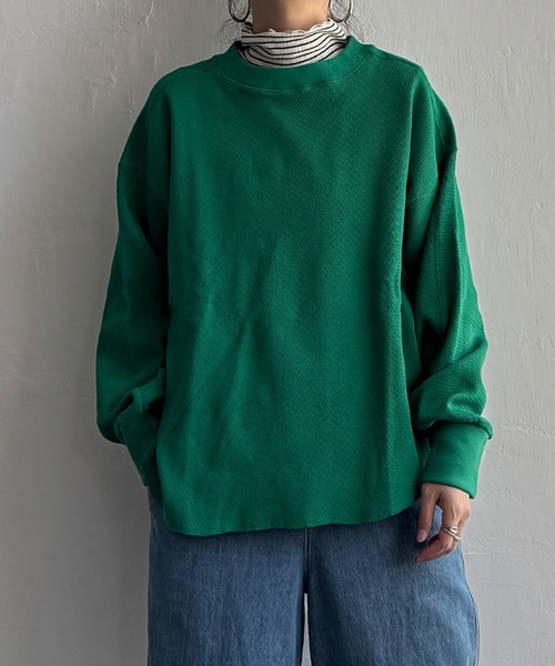 LBC（エルビーシー）の「【WEB限定★プチプラ】ワッフルプルオーバー（Tシャツ/カットソー・レディース・オフホワイト/グリーン/ブルー・M）」の14枚目の写真