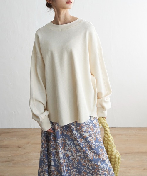 LBC（エルビーシー）の「【WEB限定★プチプラ】ワッフルプルオーバー（Tシャツ/カットソー・レディース・オフホワイト/グリーン/ブルー・M）」の12枚目の写真