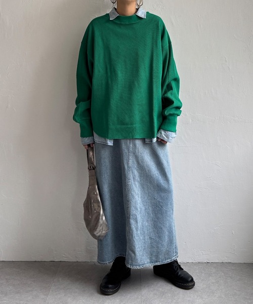 LBC（エルビーシー）の「【WEB限定★プチプラ】ワッフルプルオーバー（Tシャツ/カットソー・レディース・オフホワイト/グリーン/ブルー・M）」の6枚目の写真