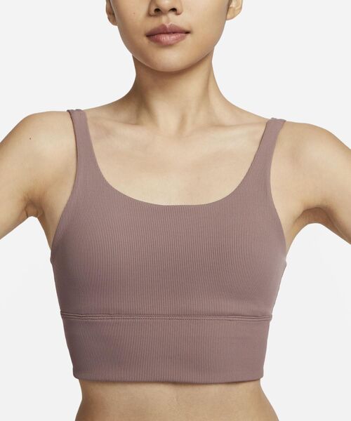 NIKE（ナイキ）の「ナイキ ゼンビー リブ ウィメンズ ライトサポート パッディド ロングライン スポーツブラ / Nike Zenvy Rib Women's Light-Support Padded Longline Sports Bra（スポーツブラ・レディース・ライトパープル/ブラック/グレイッシュブルー・L/S/XL/M/XS）」の14枚目の写真