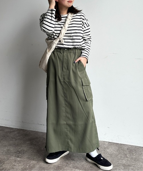 CPCM(シーピーシーエム)の「ツイルカーゴスカート(スカート・レディース・ブラック/カーキ/アイボリー/モスグリーン/ブラック系その他/オレンジ/グレー/インディゴブルー/ブラウン系その他/グリーン系その他・M/TM)」の19枚目の写真