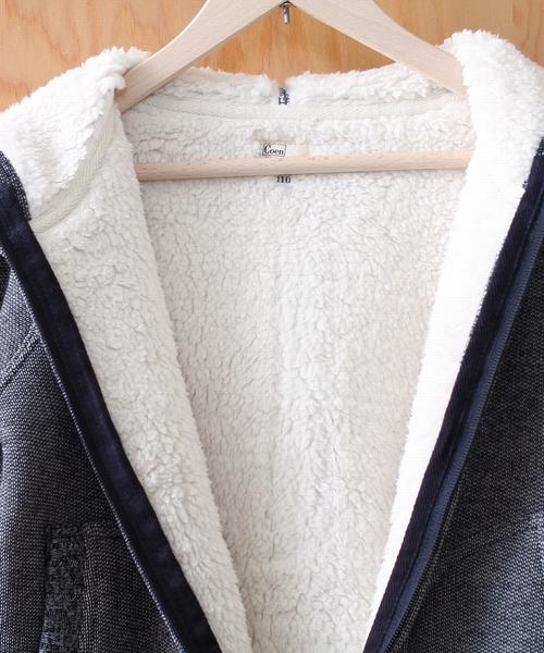 coen（コーエン）の「【coen kids】裏ボアジップパーカー(100～150cm)（パーカー・キッズ・ネイビー/グレー/ベージュ/ロイヤルブルー・150cm/100cm/130cm/120cm/140cm/110cm）」の11枚目の写真