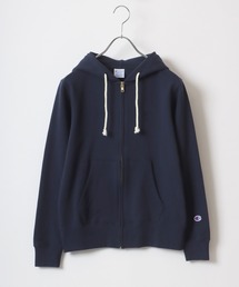 Champion（チャンピオン）ブランドロゴワンポイント刺繍スウェットジップアップパーカー レディース
