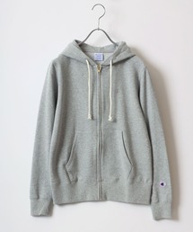 Champion（チャンピオン）ブランドロゴワンポイント刺繍スウェットジップアップパーカー レディース