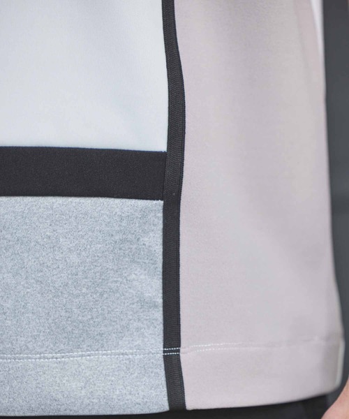 UNION STATION（ユニオンステーション）の「ポンチ×梨地Wフェイス切替Tシャツ（Tシャツ/カットソー・メンズ・ブラック/ホワイト系その他/ホワイト・M/L/LL）」の15枚目の写真