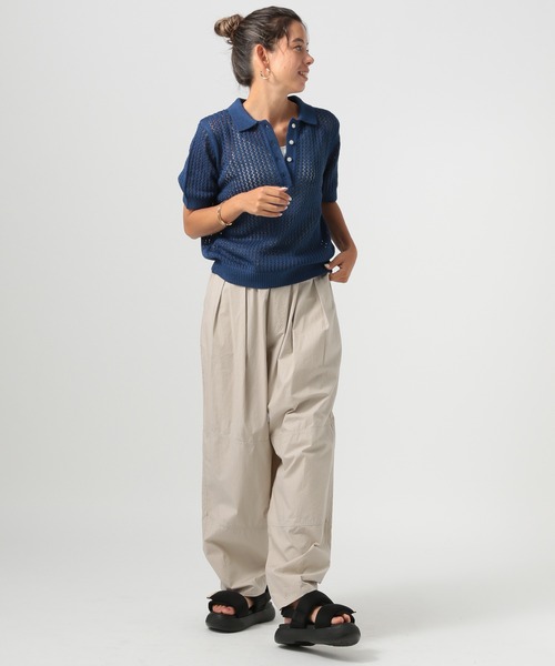 BAYFLOW（ベイフロー）の「[軽くて快適な穿き心地]キリカエイージーパンツ（その他パンツ・レディース・カーキ/ブラック/ベージュ/ブルー・X-SMALL/MEDIUM/SMALL）」の18枚目の写真